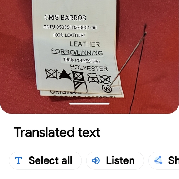 Real Leather Red Cargo Mini Skirt  Size 8 - Picture 9 of 9